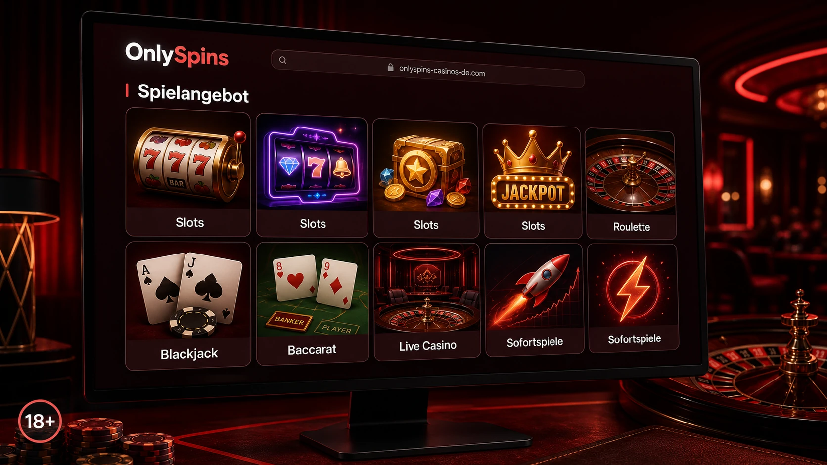 Spielangebot im Casino OnlySpins